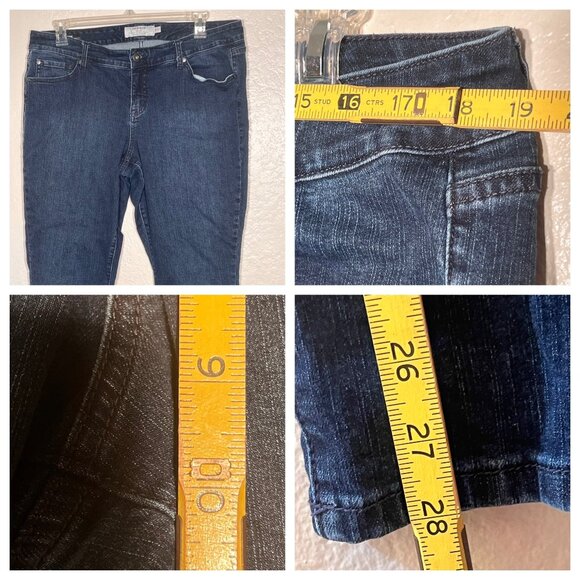 Torrid Womens Skinny Dark Blue Jeans Size 18 Stretch Mid Rise Denim Cotton Blend - Picture 8 of 16